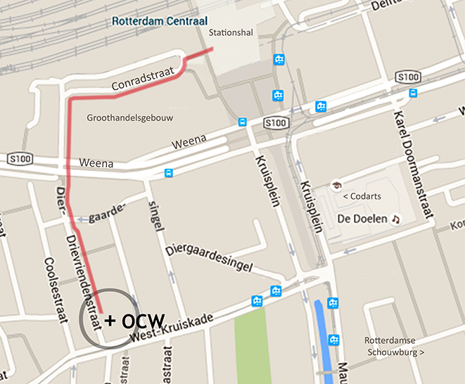 routekaart rotterdam centraal-podium ocw